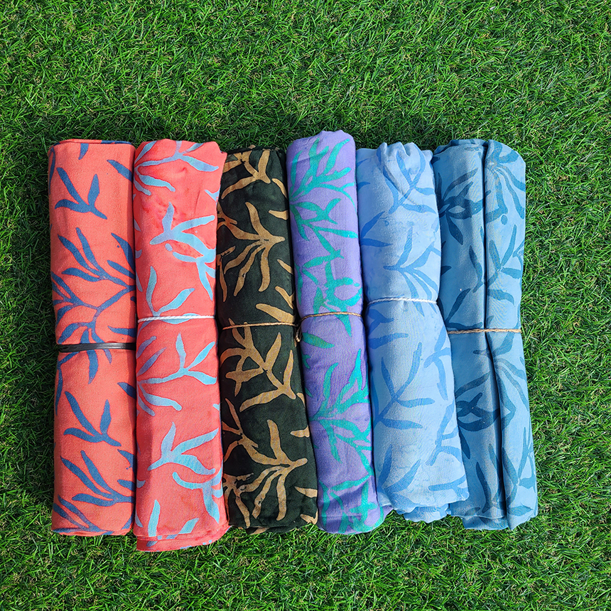 발리 사롱(sarong) - 큰나뭇잎 패턴(6 color)